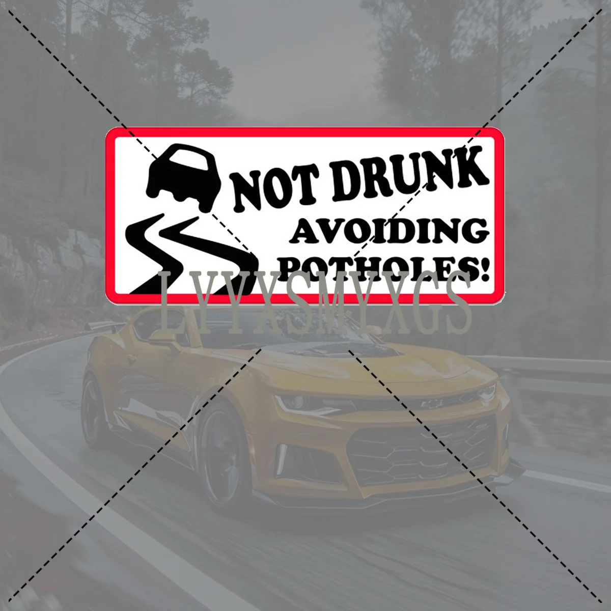 Personality Self-adhesive Not Drunk Avoid potholes Car Sticker Automotive Window Bumper Waterproof Vinyl Decal Decorative
