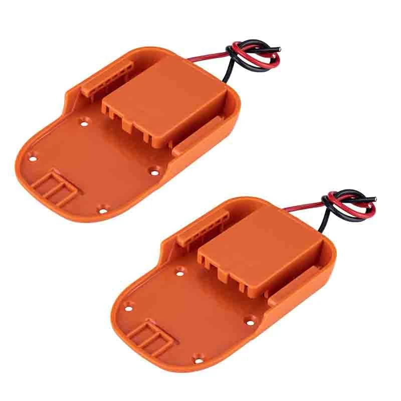 

2X For Power Wheels Adapter For Ridgid AEG 18V Hyper Li-Ion Battery Dock Power Connector Rigid 12 Gauge Robotics