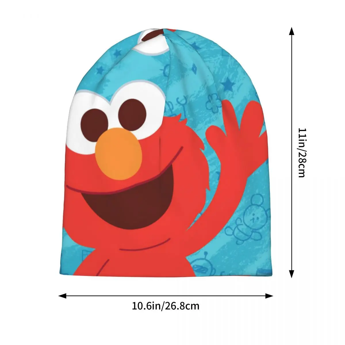 Sesame Street Cartoon Bonnet Hats Fashion Outdoor Skullies Beanies Hats Elmo for Men Women Warm Dual-use Caps