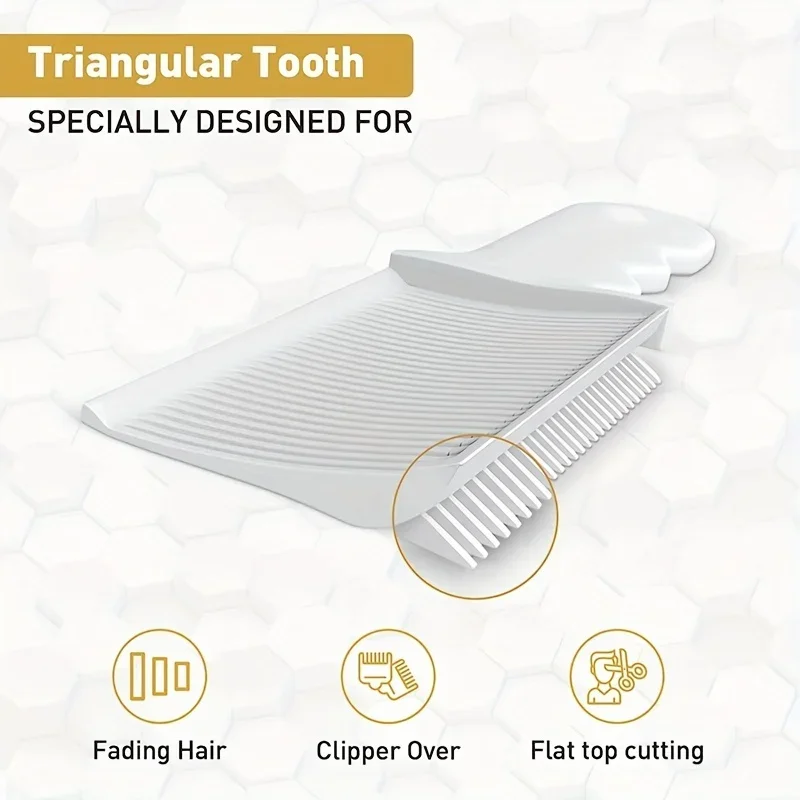 페이딩 빗 전문 이발사 클리퍼 블렌딩 플랫 탑 헤어 커팅 빗 남성용 내열성 페이드 브러시 살롱 스타일링 도구