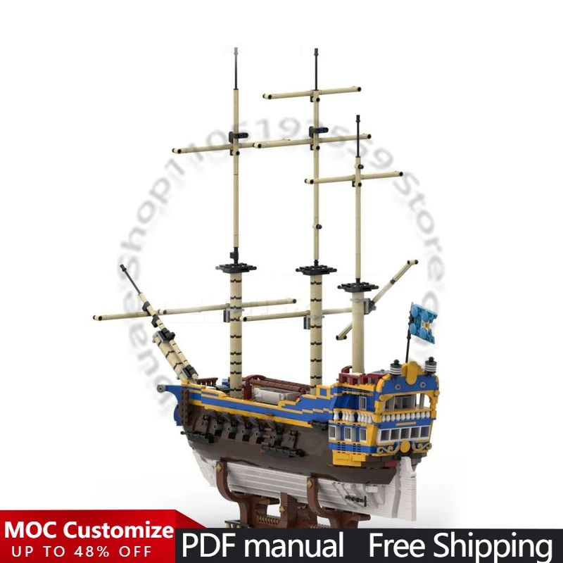 

3262 детали. Серия «Война»: Корабль «Готеборг» (Швеция) | Историческая демонстрационная модель MOC: Модульный конструктор для самостоятельной сборки, подарок на день рождения