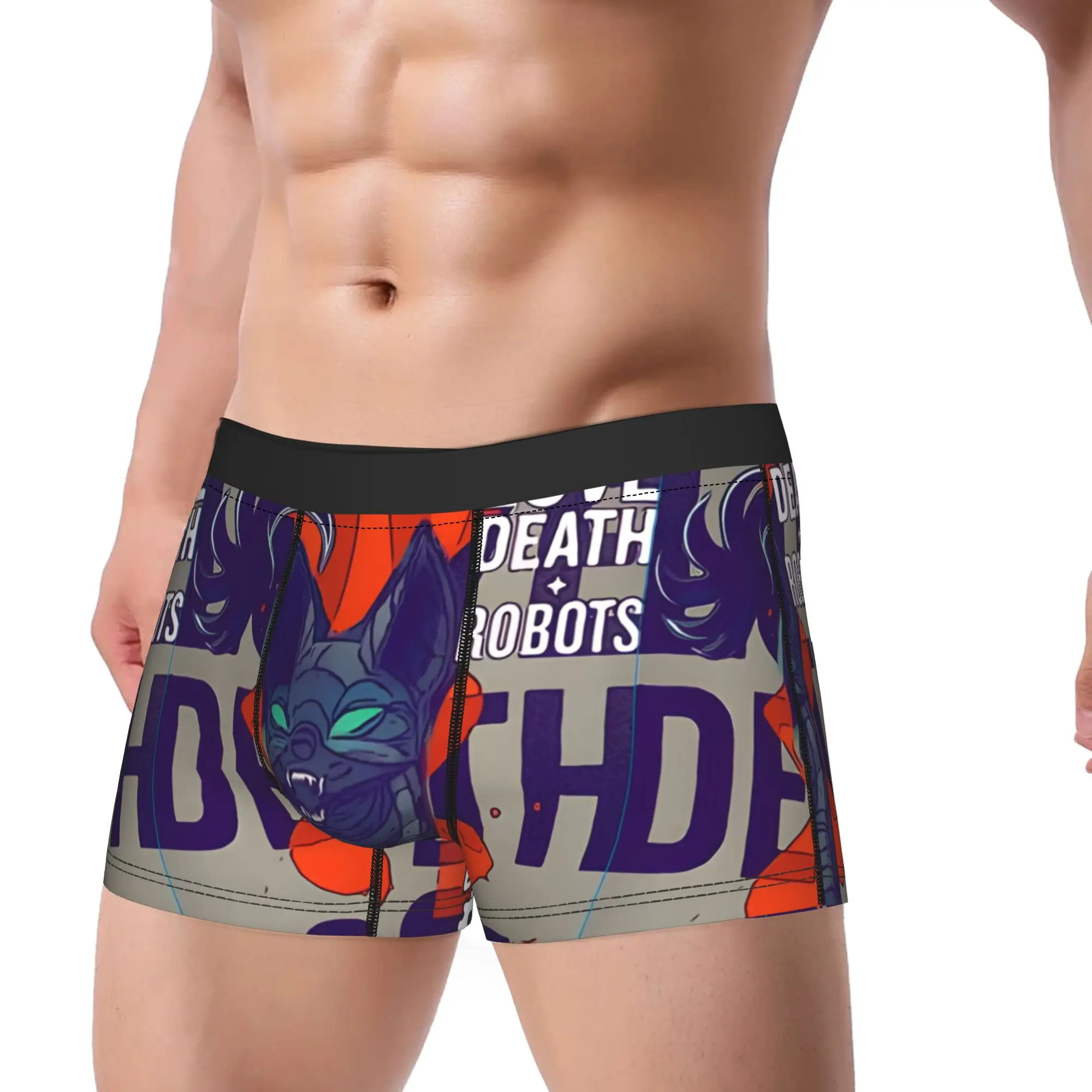 lLove Death And Robots2 lLove Death and Robots Underpants Breathbale Panties Men's Underwear Comfortable Shorts Boxer Briefs