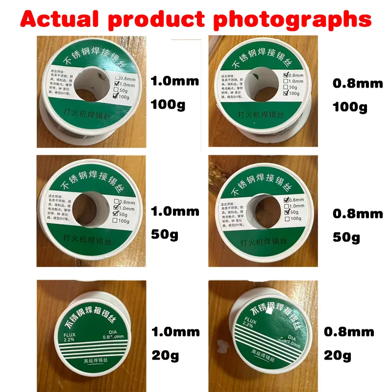 0.8mm 1.0mm 20g 50g 100g Soldering Tin Wire Tin Melt Rosin Core Solder Soldering Wire Roll No-clean FLUX 2.0% view 2