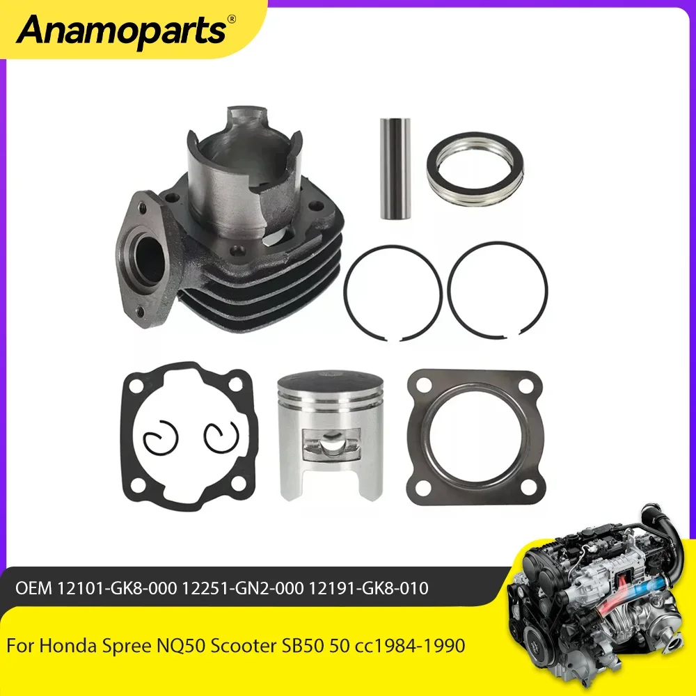 Cylinder Piston Rebuild Overhaul Gasket Upper End Kit STD 41mm 50cc For Honda Spree NQ50 Scooter SB50 1984-1990 12101-GK8-000