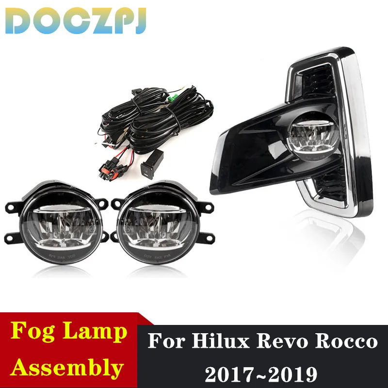 

1Set Car Front Bumper Driving Fog Light Assembly For Toyota Hilux REVO ROCCO 2017 2018 2019 With Wire and Switch