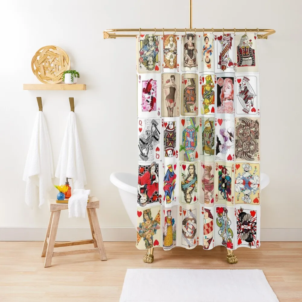 

Queen of Hearts Shower Curtain Bathroom Decor For Bathrooms Bathroom Box In The Bathroom Curtain