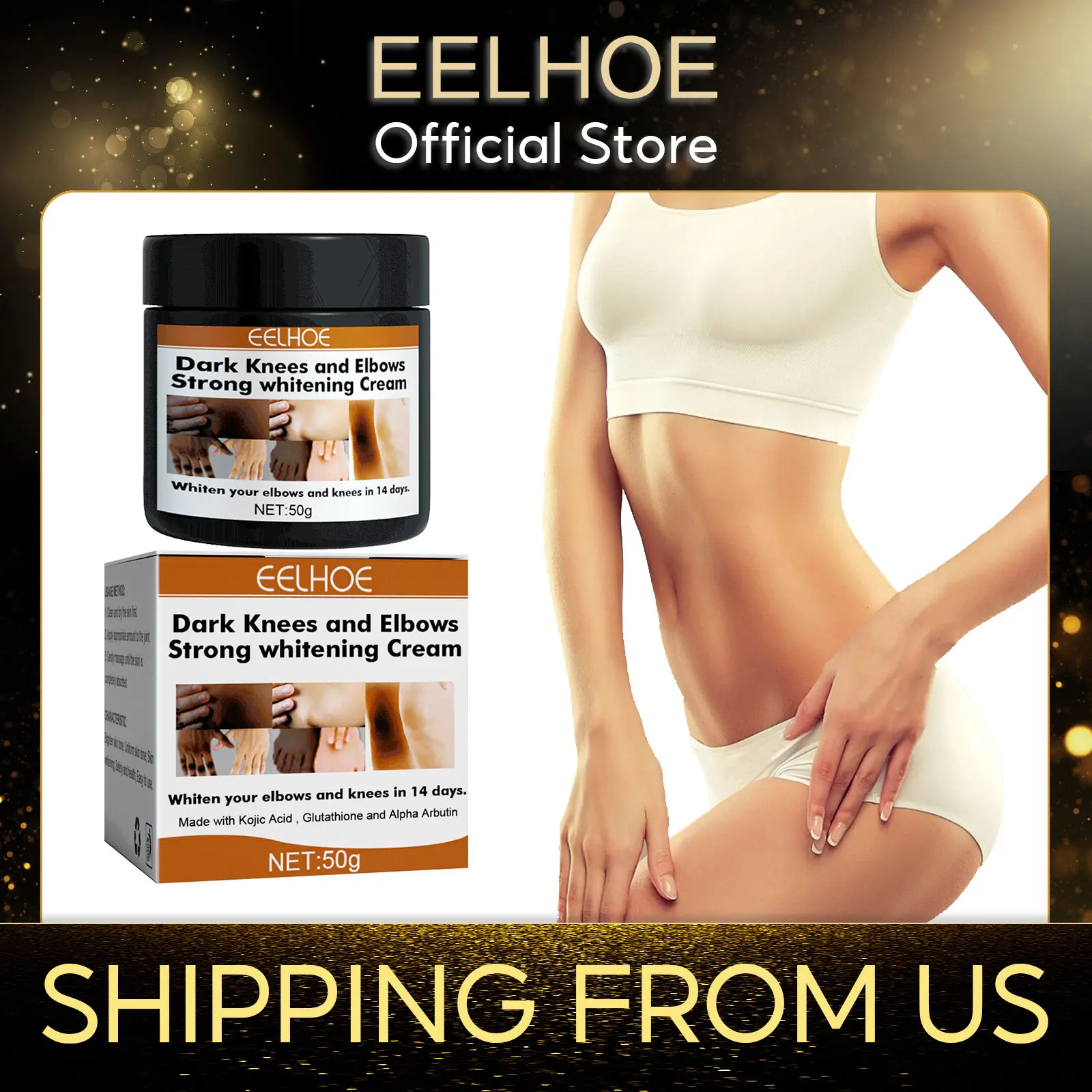 

EELHOE Whitening Body Cream Remove Melanin Dark Knuckles Remover Gel Joint Elbow Private Part Underarm Bleaching Brighten Lotion