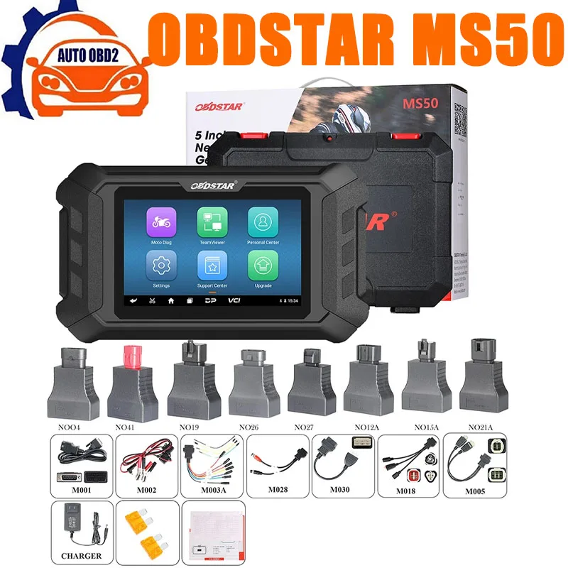 

OBDSTAR MS50 Motorcycle Diagnostic Tool Supports Code Reading For H-onda/Ya-maha/P-GO/S-uzuki Standard version PK MS80