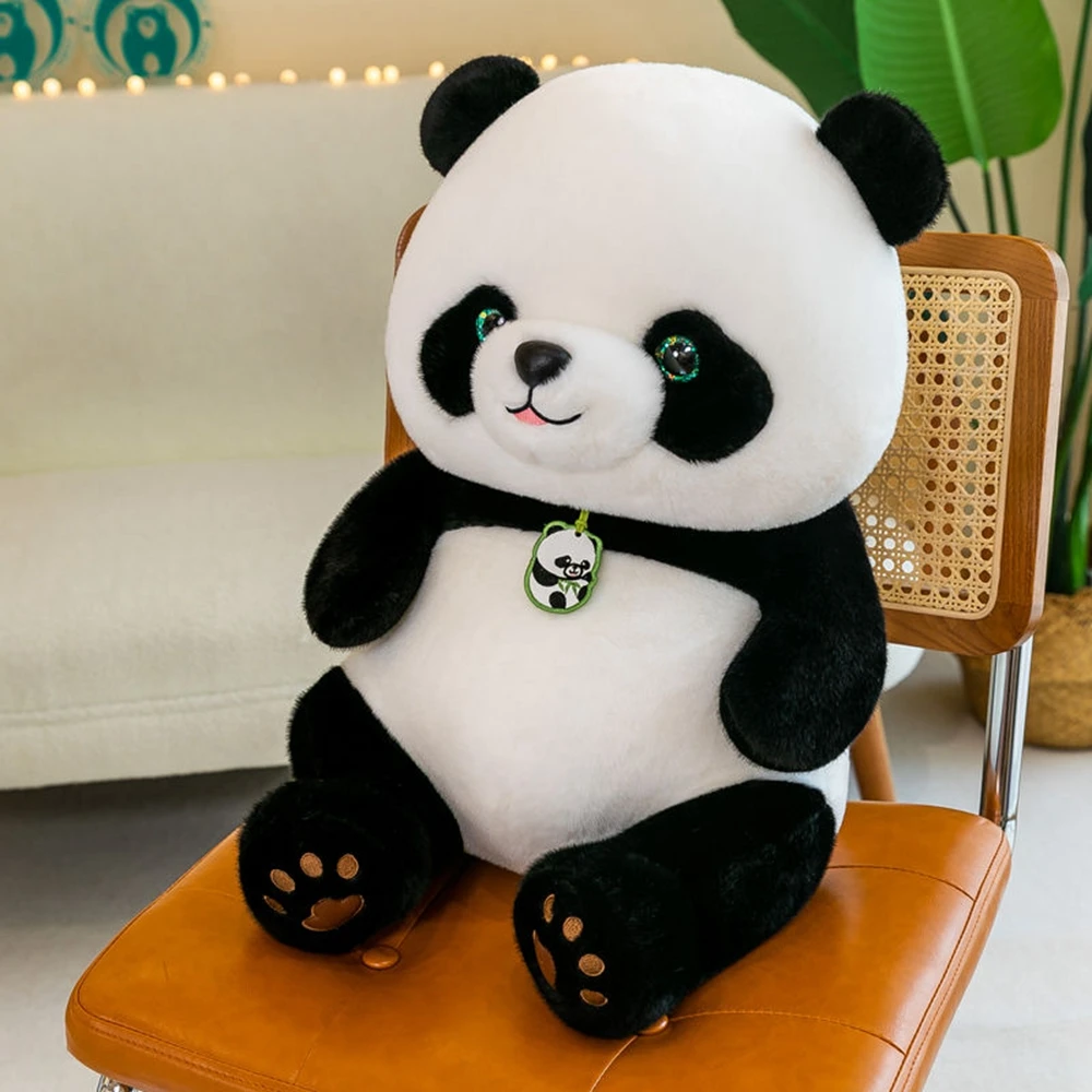 25CM Chinese Panda Plush Toy Green Eyes Chest Listing Super Full Soft Chinese National Treasure Animal Doll Children\'s Birthday