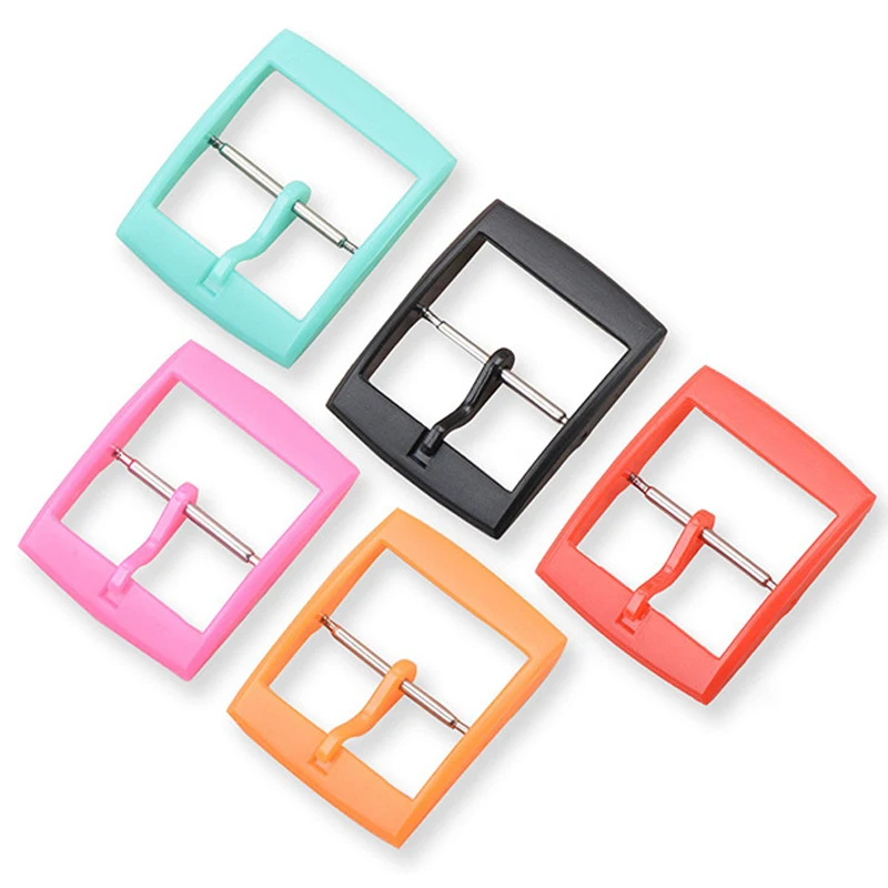 16mm 19mm 20mm Plastic Watch Buckle for Swatch Colorful Pin Buckle Watch Band Clasp Silicone Rubber Watch Strap Accessories