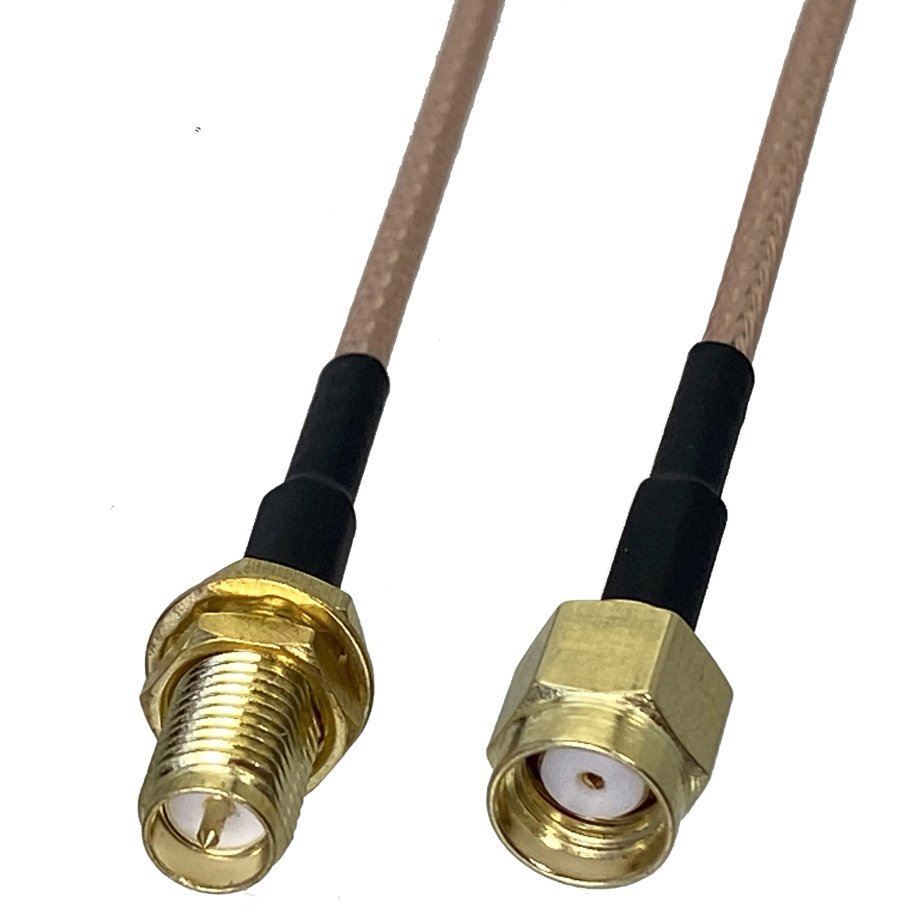 RG316 RP-SMA Male Jack to RP-SMA Female Plug Bulkhead Nut RF Coaxial Connector Pigtail Jumper Cable New 4inch~5M