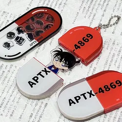 Detective Conan anime cartoon Shinichi Kudo Ai Haibara pill pull keychain pendant creative personalized acrylic pendant gift