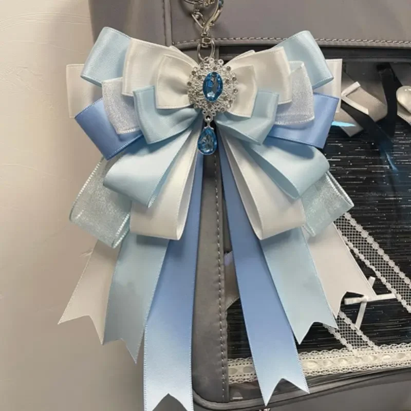 

Японский брелок-шарм в стиле итабэг с бантом и лентой, брошь, аксессуар для сумки в стиле лолита, подвеска для рюкзака, изысканный брелок, милый шарм в стиле Y2K