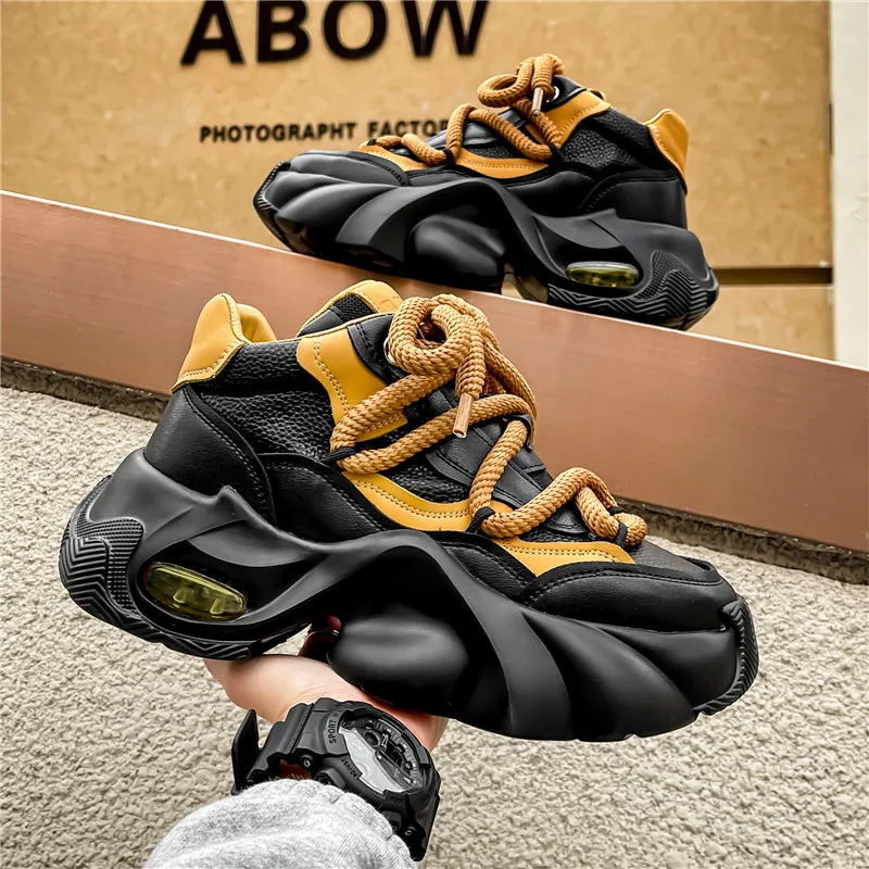 Men's High Quality Sneakers New Comfortable Leather Platform Shoes Outdoor Fashion All-match Mens Casual Shoes Кроссовки Мужские