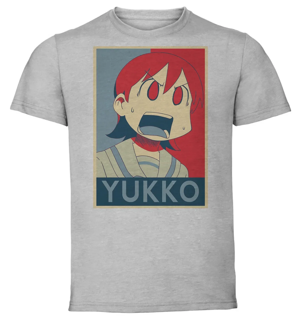 T-Shirt Unisex Grey Propaganda Nichijou Yukko