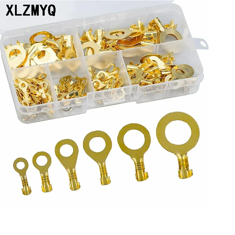 150pcs Terminal Block Wire Connector M3/M4/M5/M6/M8/M10 O-type Ground Lugs Terminal DIY Electronic Kit