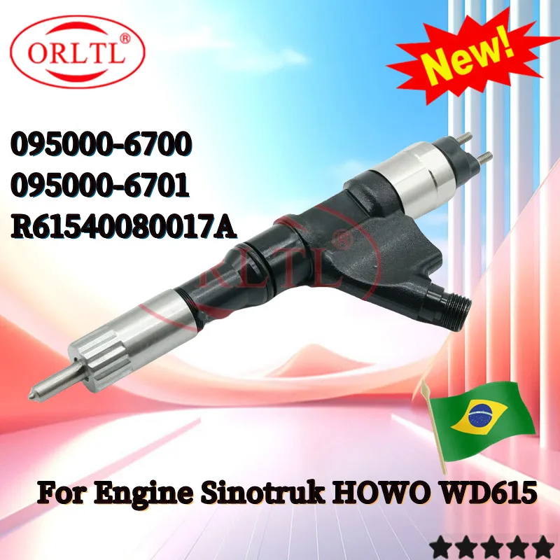 

ОРЛЛ 095000 -6700 Дизельная форсунка R 61540080017 A 095000 -6701 Для DENSO 6700 6701 HOWO SinoTruck Ssangyong