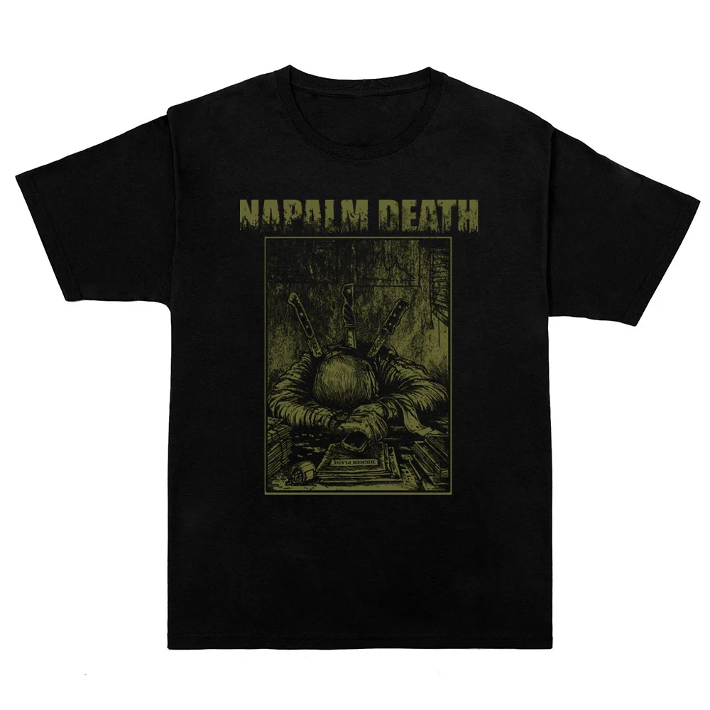 New Napalm Death Band Black Metal Men T-shirt Casual Round Neck 100% Cotton T Shirt Birthday Gift Tees Harajuku Styles Clothing