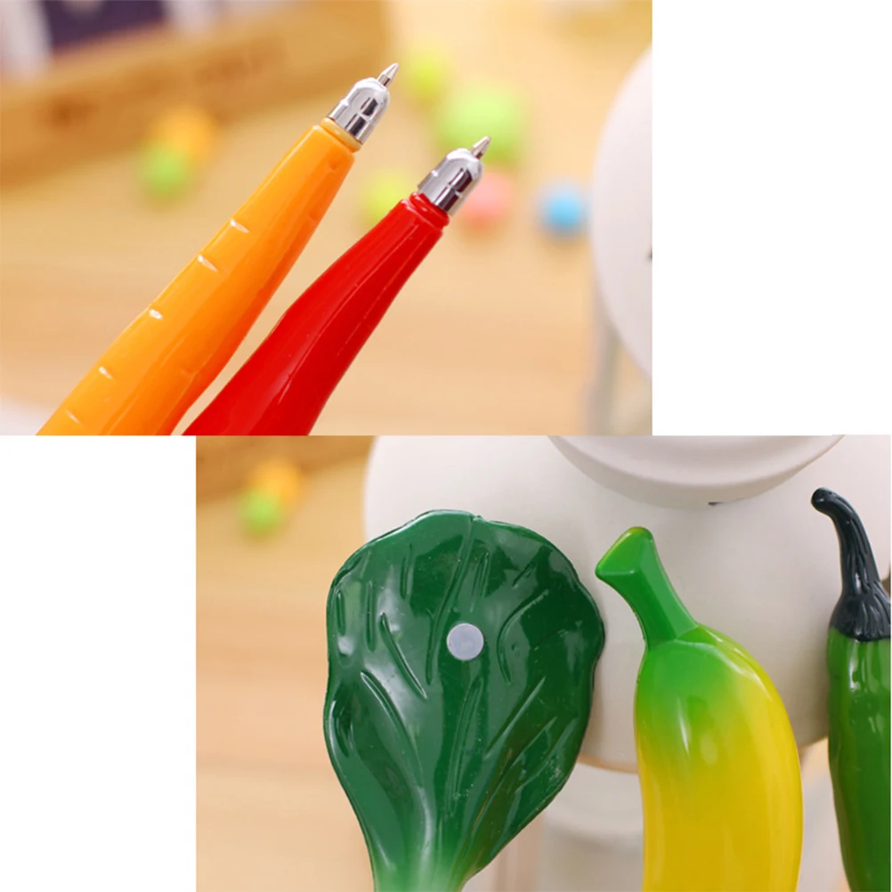 

1pc Colorful Cartoon Fruit Theme Ballpoint Pen With Magnetic Feature Excellent Writing Experience For Everyone Red