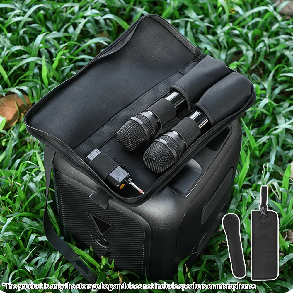 Microphone Storage Bag for J BL Partybox Encore Essential/110 Transmitter Bag Portable S1 Pro K Song Travel Carrying Case