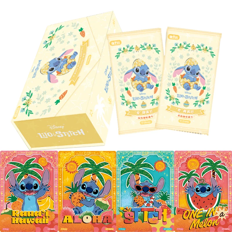 

Original Disney Lilo and Stitch Card Series Fun Party Commemorative Edition Cute Anime Character Collection Cards Toys Gifts