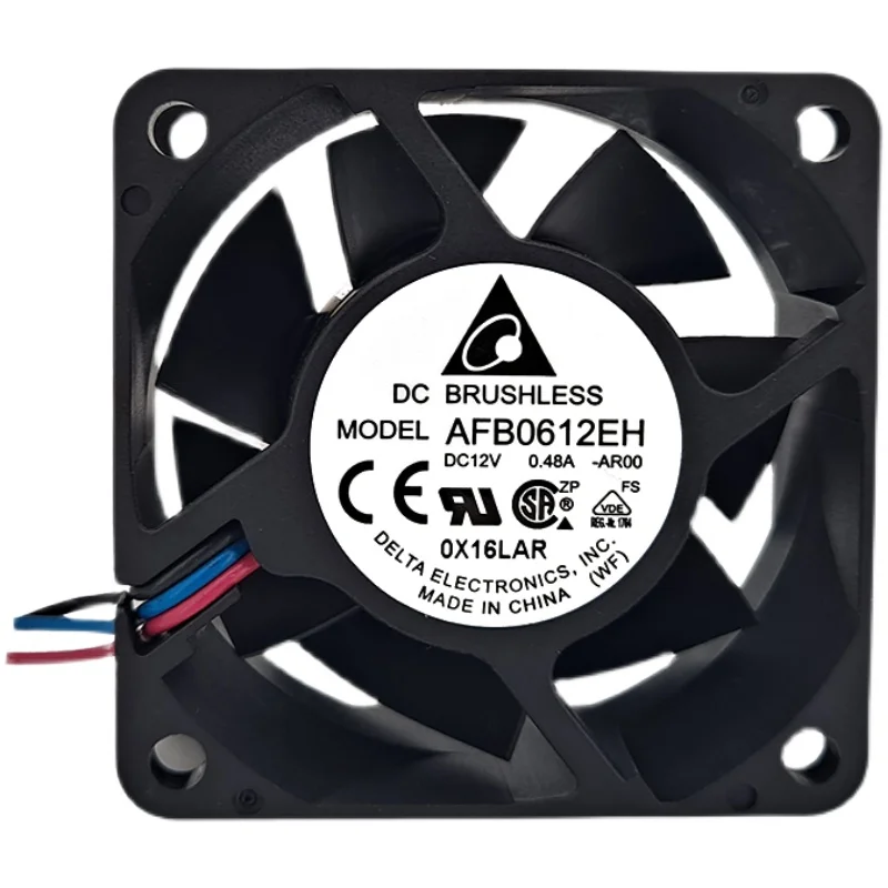 AFB0612EH-AR00 12V 0.48A 6025 6800rpm 6cm delta DC 3-wire fault alarm fan