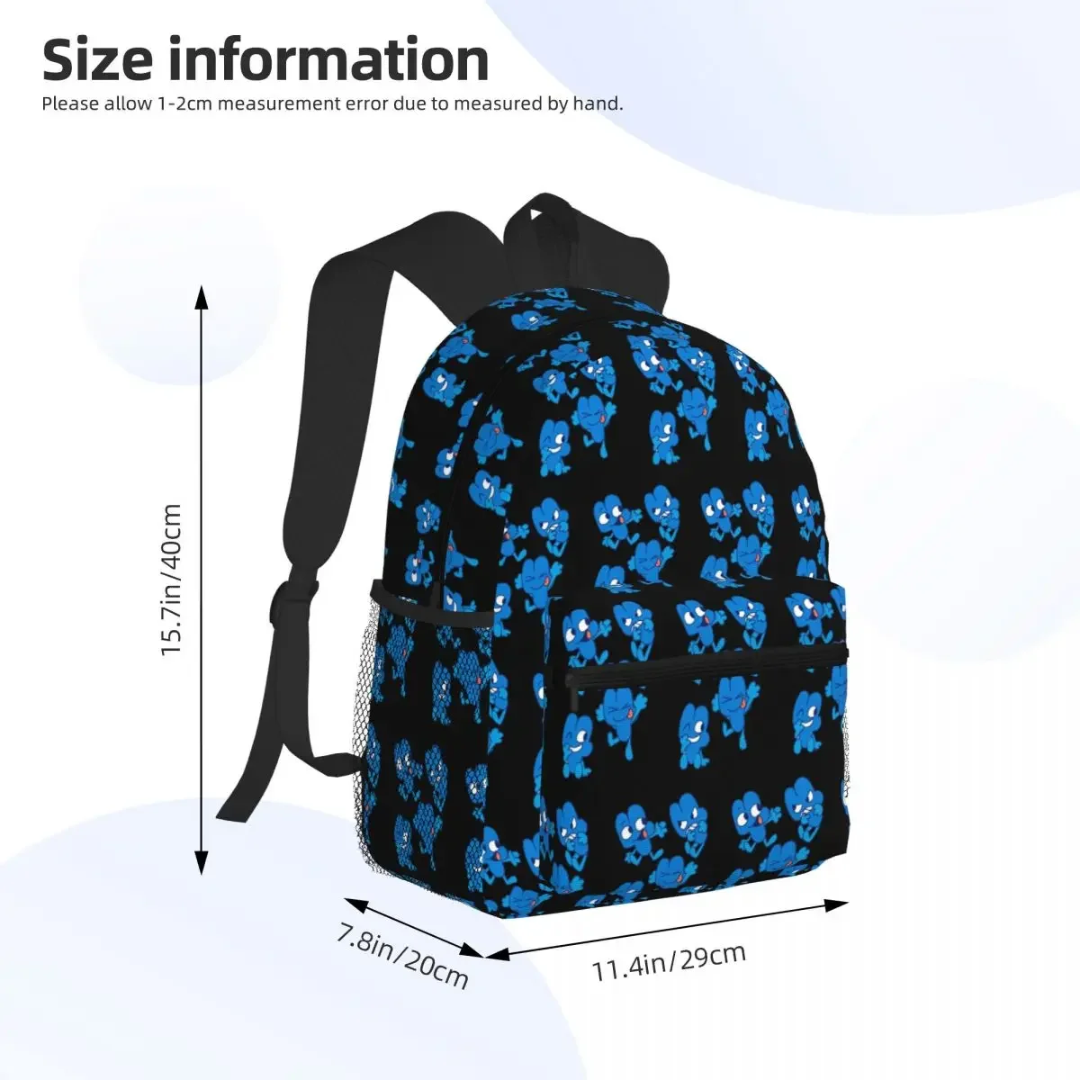 BFDI Four BFB Student Backpack School Bag Hiking Travel Daypack for Boys Girls Fashion Bookbag Shoulder Bags