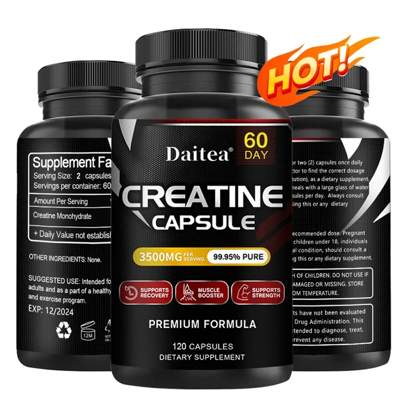 Creatine Capsules - Muscle Booster Increase Muscle Strength and Explosive Power Relieve Fatigue and Promote Muscle Growth