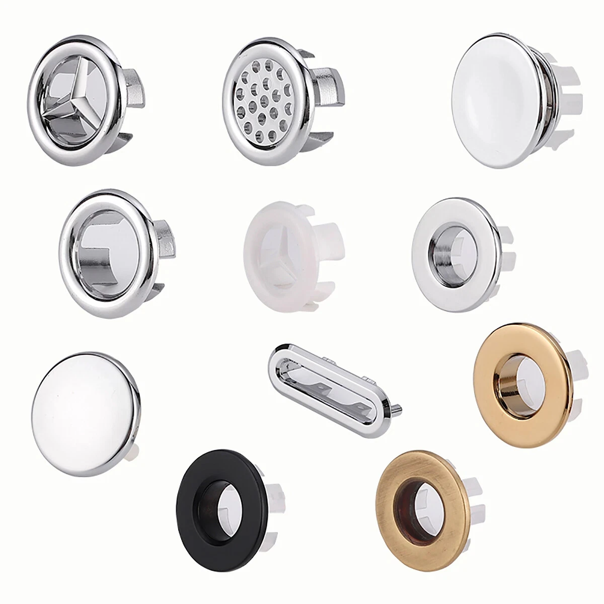 

1 ~ 20 шт., крышка отверстия для раковины в ванной комнате, накладка для раковины, крышка из АБС-пластика, гальваническое переливное кольцо, аксессуар для ванны, заглушка для отверстия