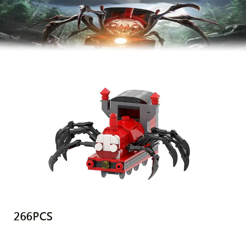 The New Choo Choo-Charles Building Blocks Big Game Surrounding Horror Mutant Spider Train Model Doll Toys Children's Gifts