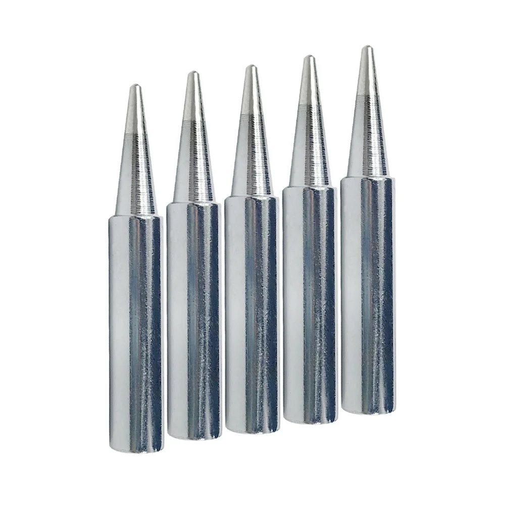 5pcs Lead Free Solder Iron Tips Replacement 900M-T-I Solder Iron Tips Head For Soldering Repair Station Soldering Iron Tips