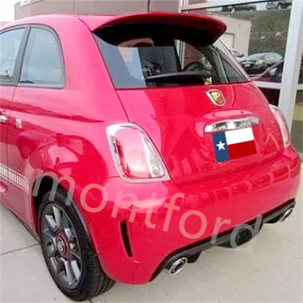 auto rear spoiler wing For 2012-2020 Fiat 500 Painted Spoiler Abarth-Style Rear Wing Full Carbon Fiber Rear Roof Spoiler Wings