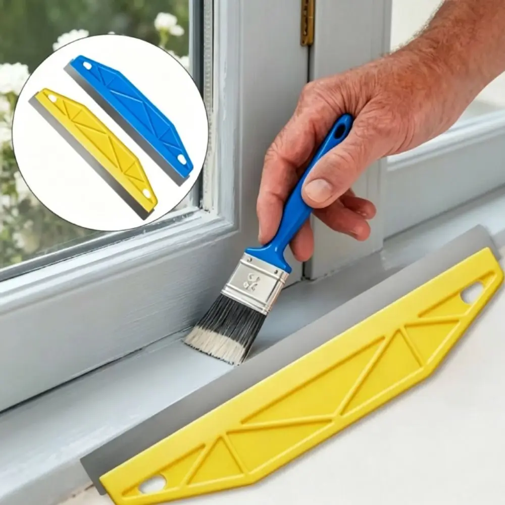 Heavy-Duty Wall Cleaning Scraper Ergonomic Handle Stainless Steel Paint Edger Tool Multi-Purpose Sharp Wallpaper Scraper