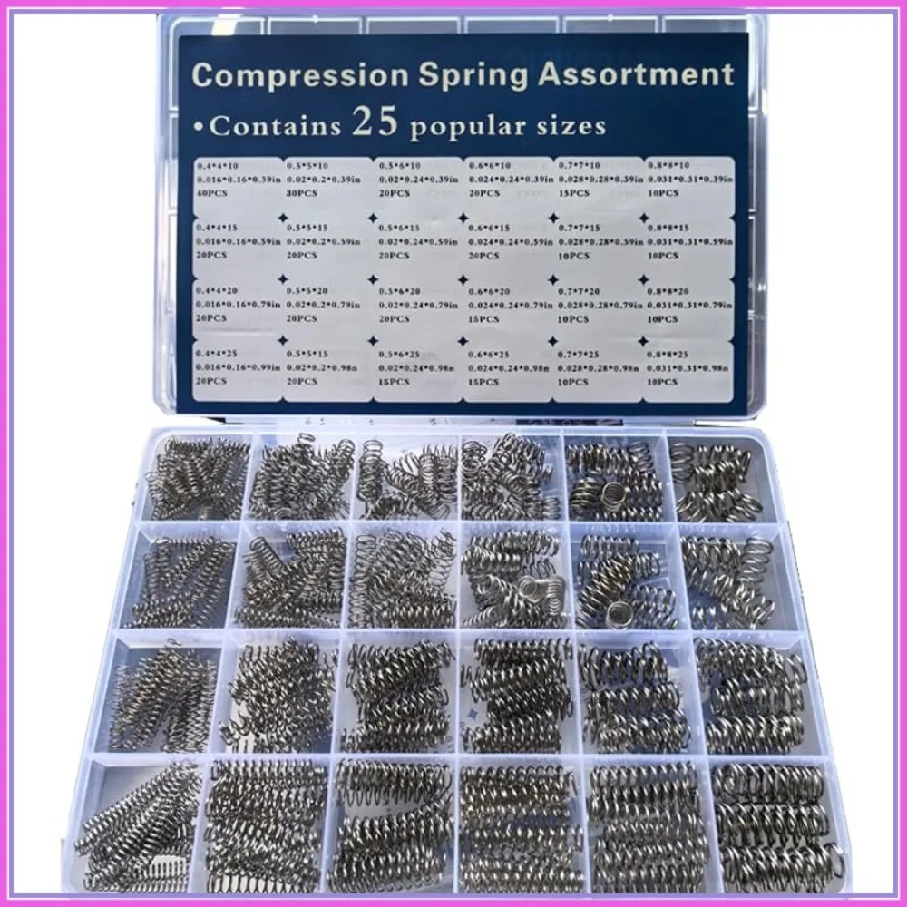 

420 Pcs 24 Sizes Stainless Steel Springs Assortment for Home Repairs