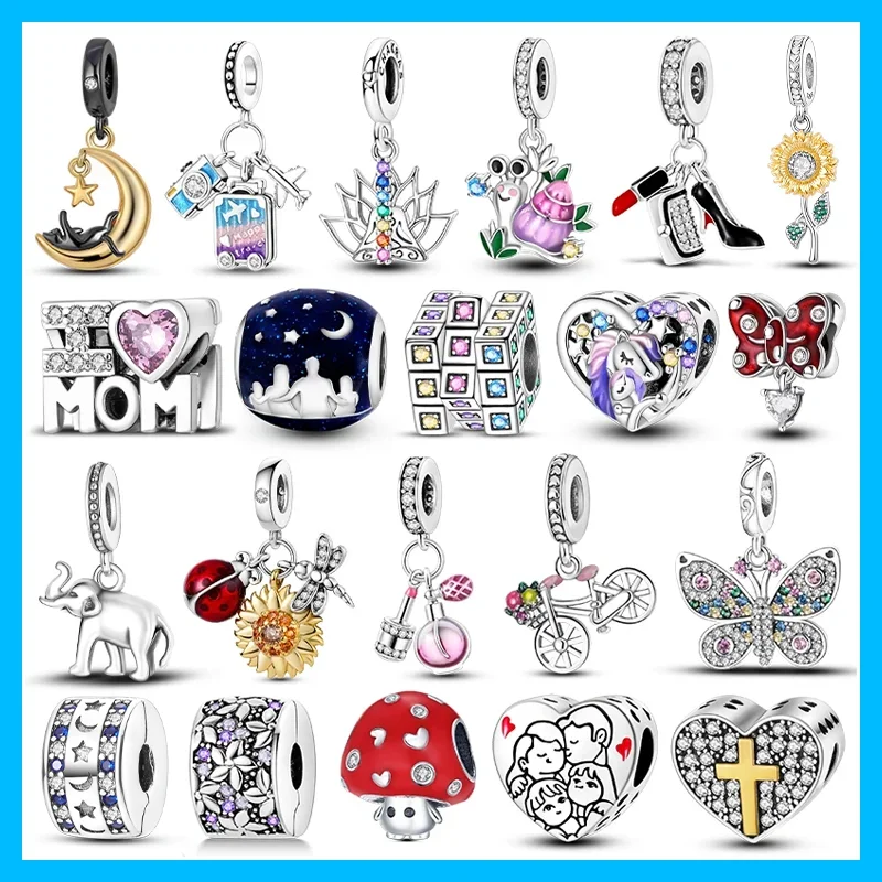 925 Sterling Silver Camera Charms Beads Fit Original Bracelets Bag Keychain Charms Beads Pendant Diy Women Jewelry Gift