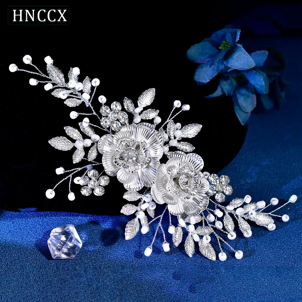 

HNCCX Handmade Alloy Flower Pearl Hair Clip Bride Hair Accessories Headdress Wedding Hair Barrettes Bridesmaid Gifts CP780