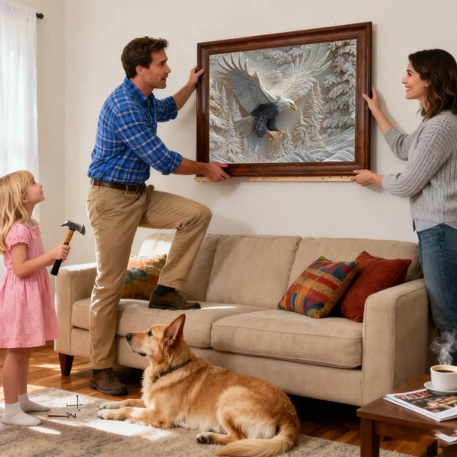 1000 قطعة منحوتة النسر بازل قطع مهيب النسر الأصلع منتصف الطيران لغز لعبة تحدي أصلع النسر لغز لعبة فنية #4