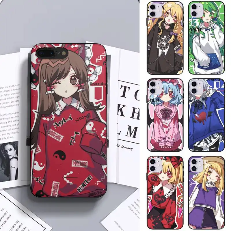 Touhou Project Cartoon Phone Case Silicone Case For Iphone 13 14 Pro Max For 6 6s 7 8 Plus Xr X Xs 11 12 Mini Pro Max Funda