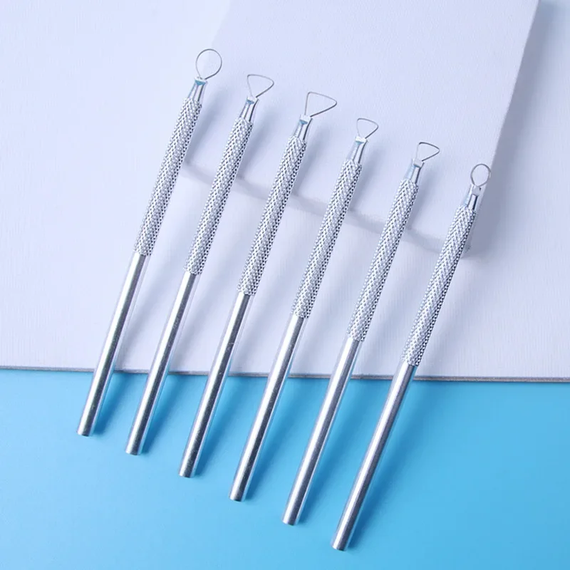 6 Sets of Student Pottery Tools Aluminum Rods Metal Rods Scraper Blades DIY Handmade Soft Pottery Works Sculpture Knife Supplies