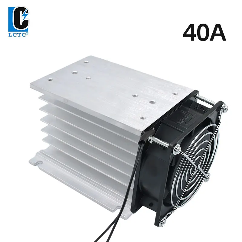 40A H-110 Three Phase SSR Solid State Relay Radiator Heat Sink With Fan