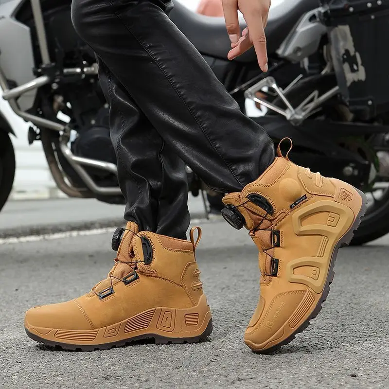 

2025 All-Season Motorcycle Boots Riding Shoes Motorbike Footwear Unisex Waterproof Anti-Slip Wear-Resistant Outdoor Touring