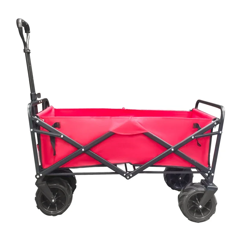 Outdoor Portable Folding Shopping Camping Picnic Shopping Big Wheels Trolley Wagon Beach Truck