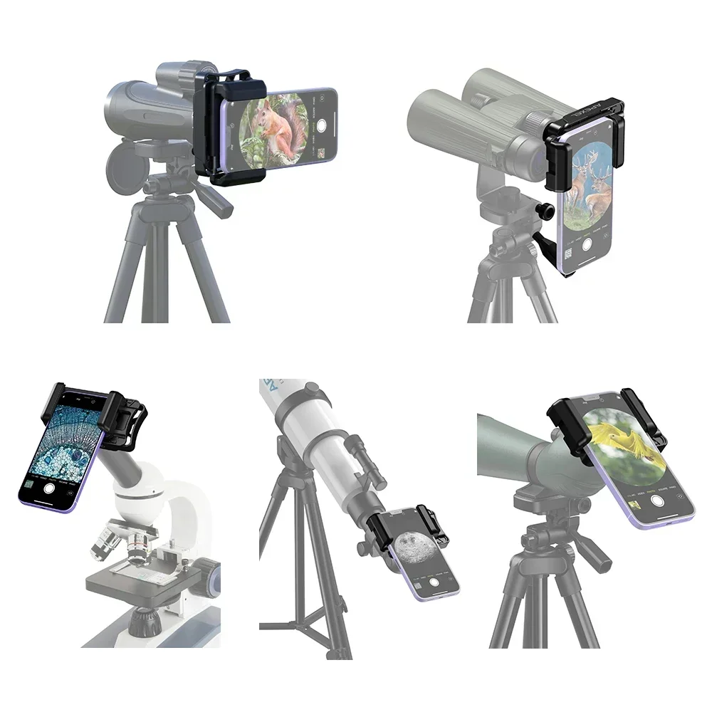 Telescope Phone Adapter Universal Smartphone Mount Clip Monoculars Microscope Astronomy Telescopes Connector