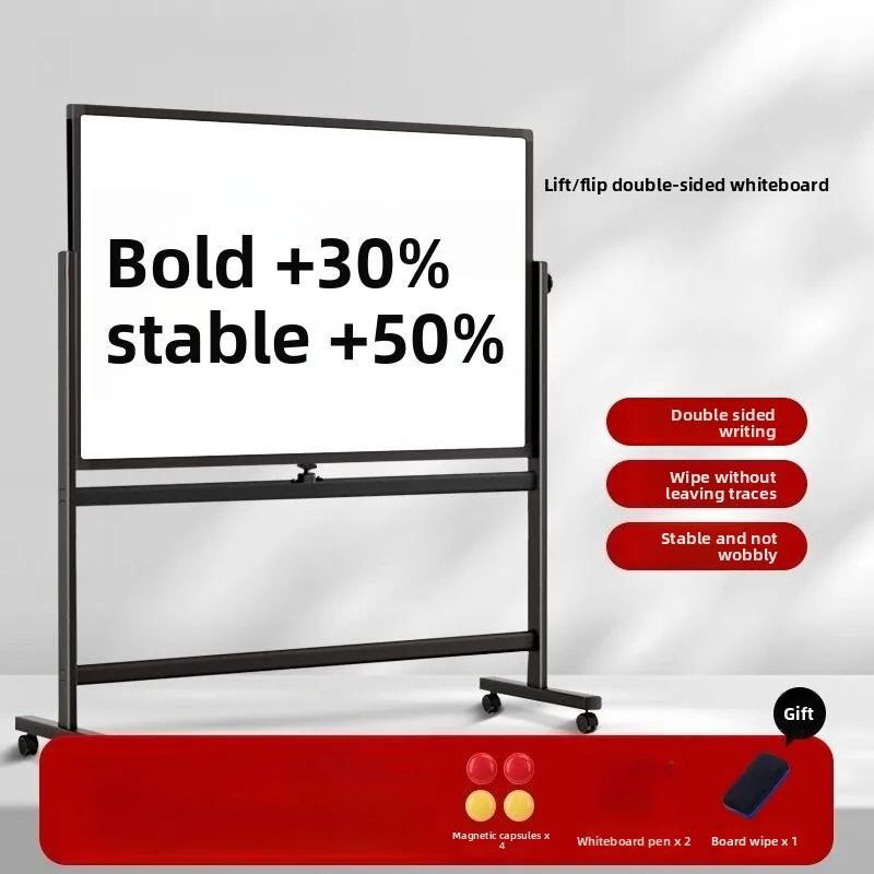 Whiteboard Writing Board Stand Mobile Office, Dustless Magnetic Conference Training Panel