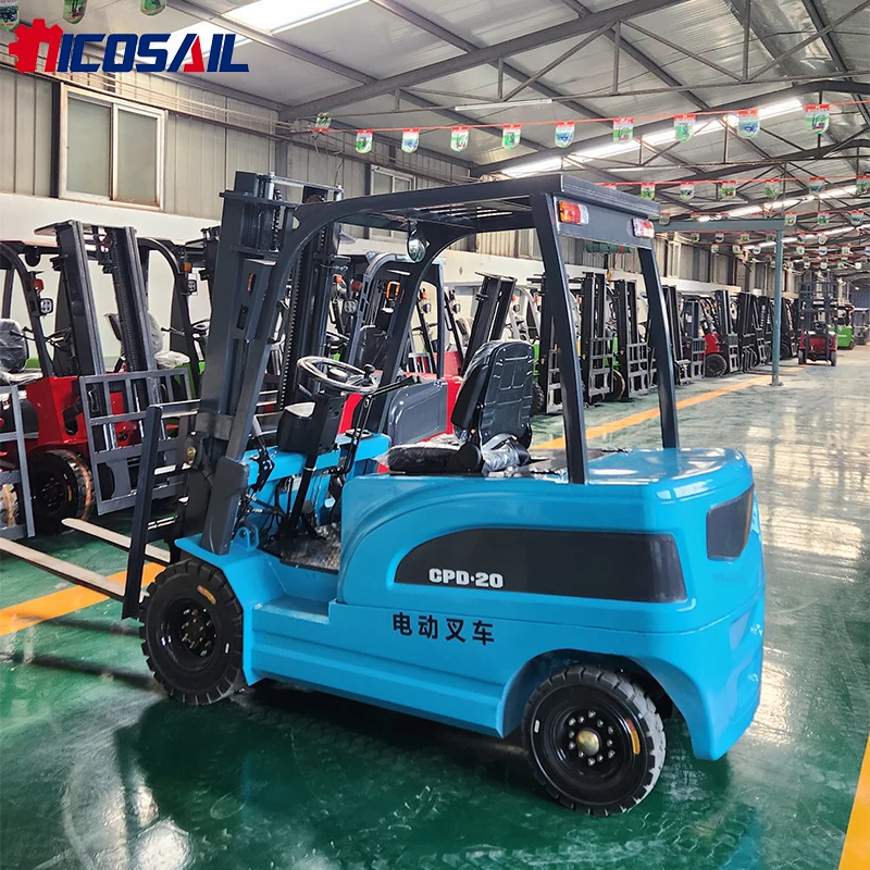 NICOSAIL KPCD20 2 Ton Electric Forklift Solid Tire 1700mm Turning Radius for Factory