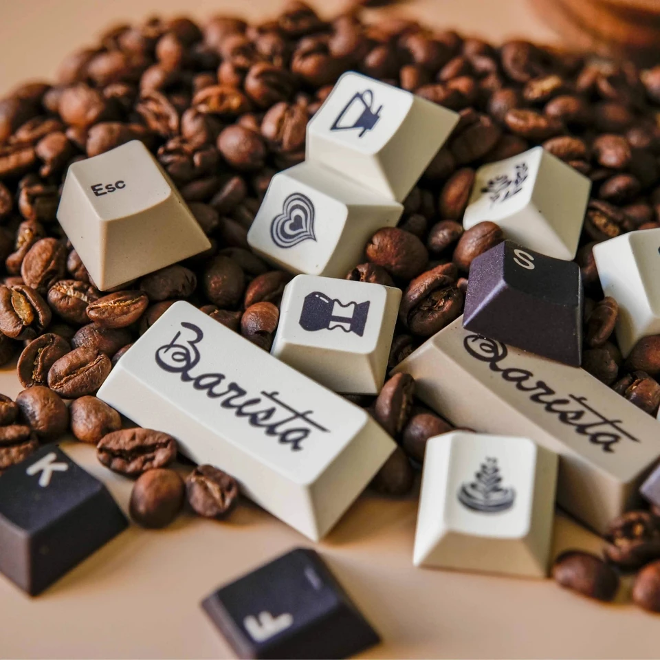 1 Set Milkyway Barista Keycaps PBT 5 Sides Dye Sublimation Key