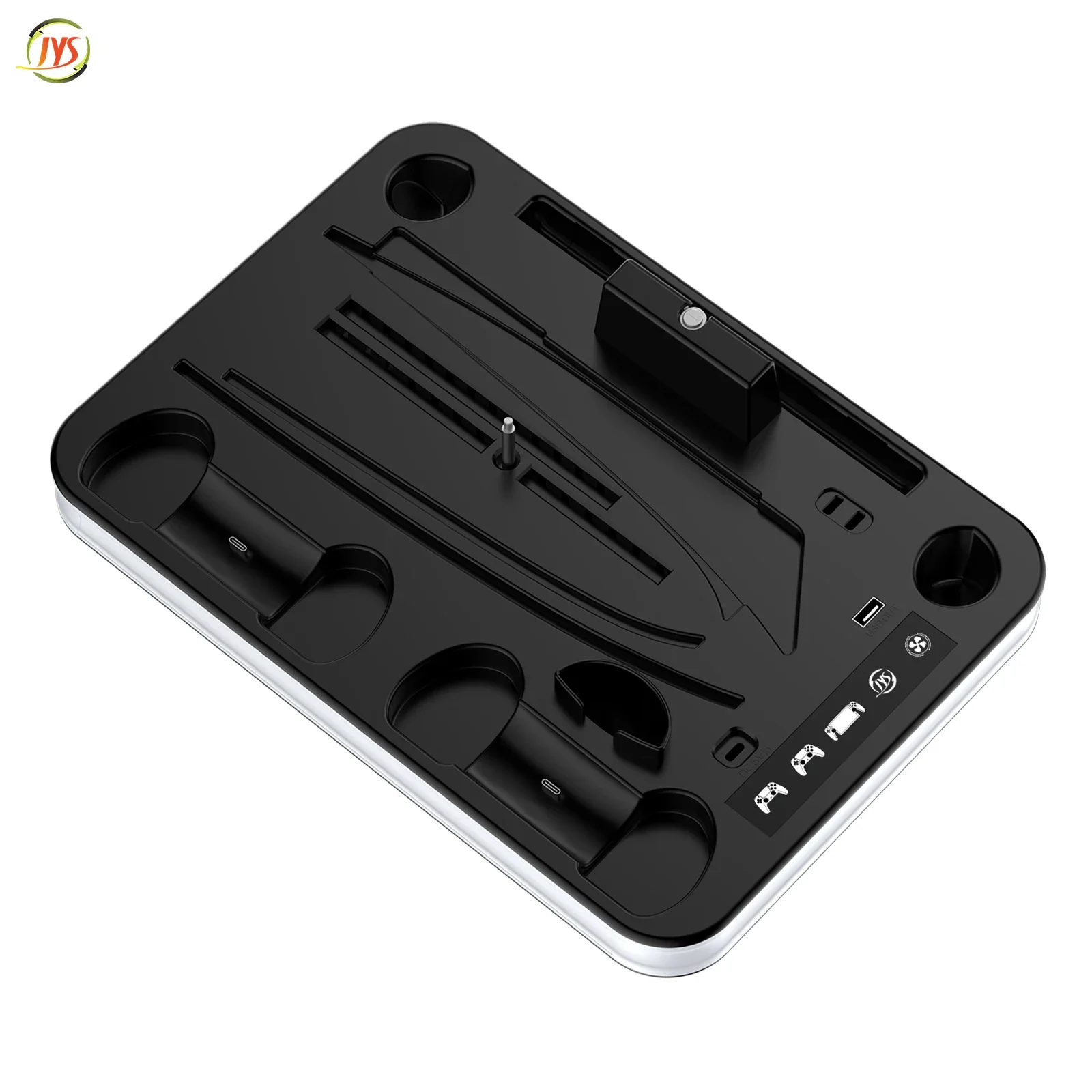 ใหม่ JYS-P5201 สําหรับ PS5 slim multifunction ระบายความร้อนขาตั้งฐานสําหรับ PS5 คอนโซล 5 โหมด RGB LED light handle คลิปชาร์จ