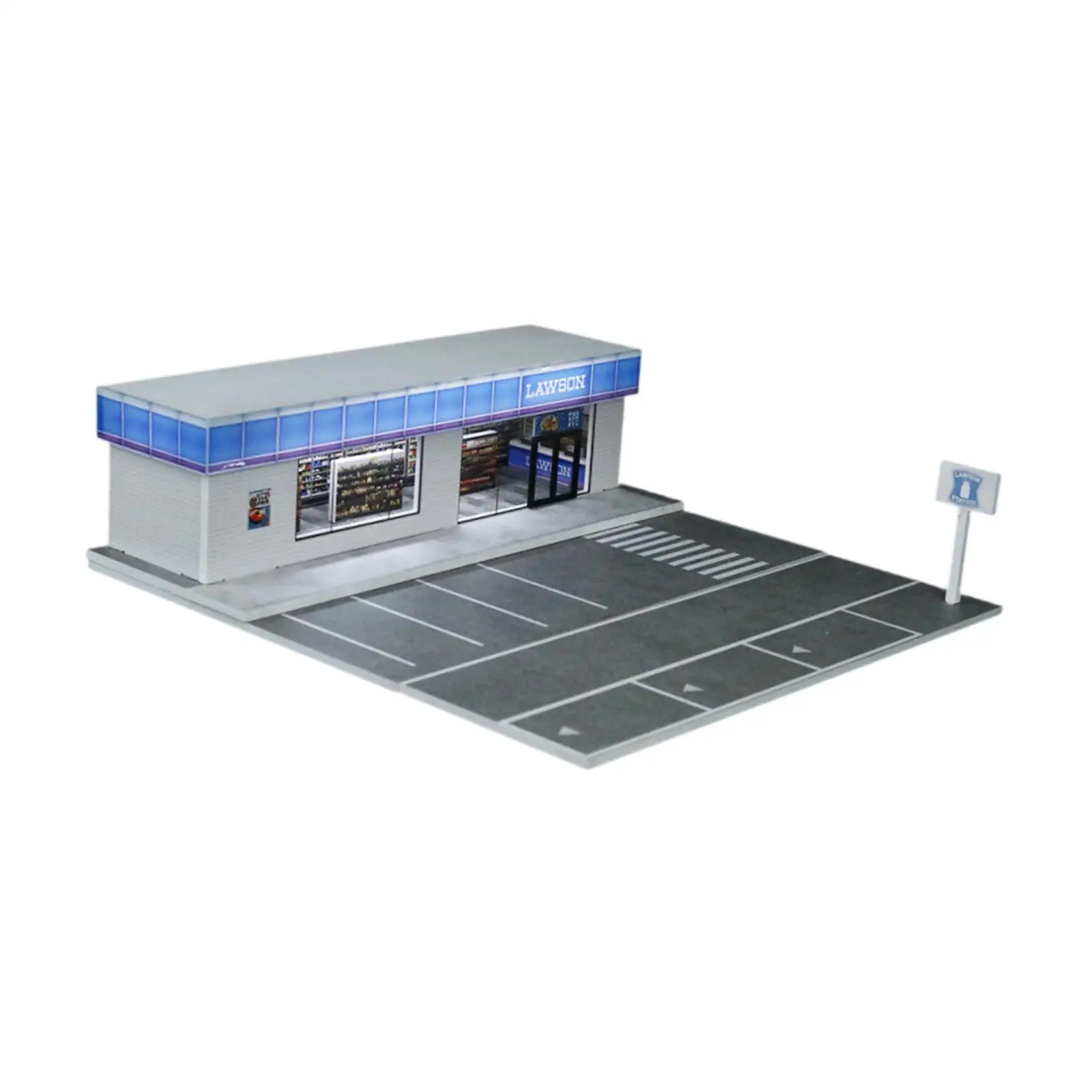 

1/64 Diecast Model Car Display Case with Light for Mini Dolls Action Figures