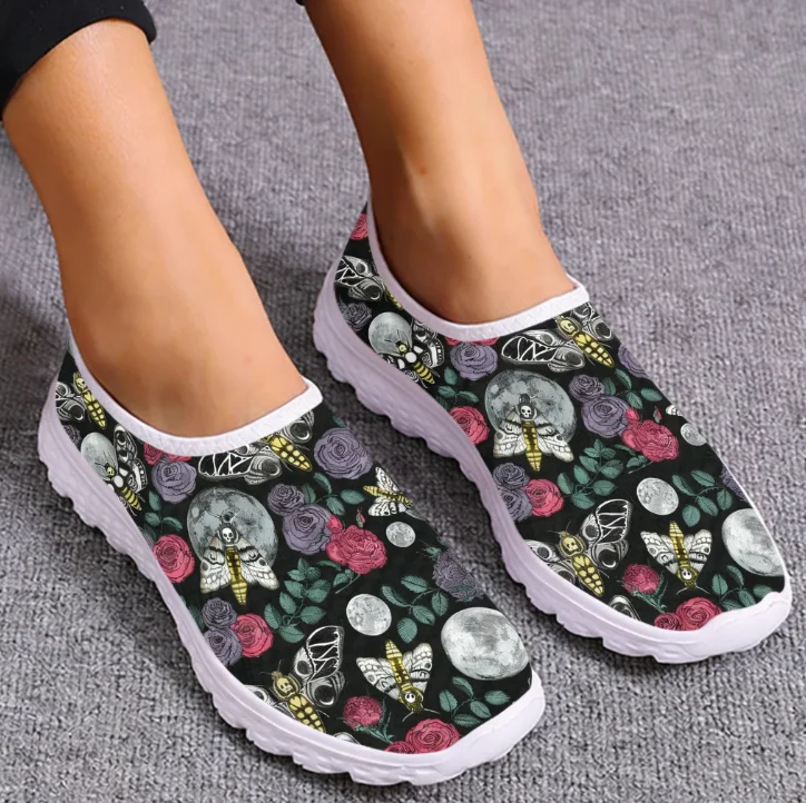 

Fashion Colorful Gradient Color Butterfly Design Mesh High Quality Sneakers Casual Fashion Custom Made Tennis Flat Couple Shoes