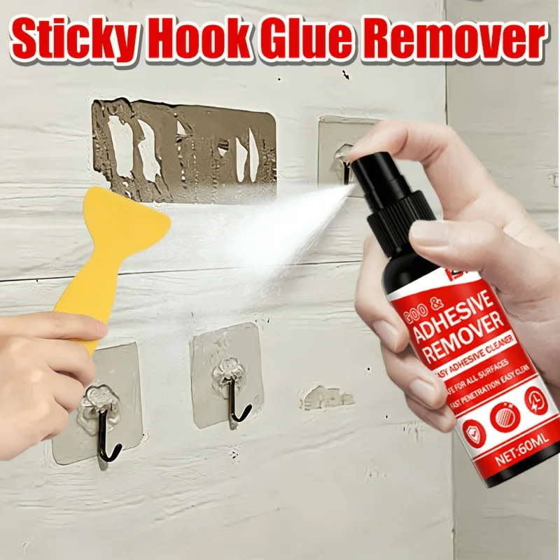 Adhesive Remover Spray For Wall Hooks Double Sided Tape Sticker Car Decal Glue Residue Cleaning Solution
